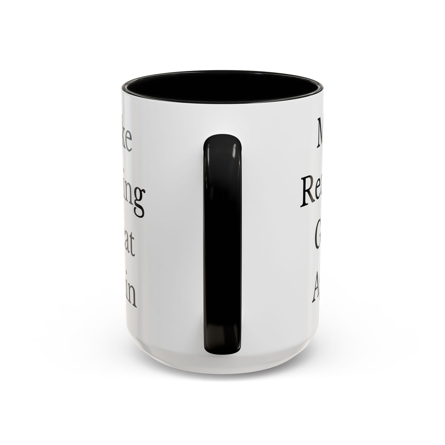 Make Reading Great Again Accent Mug – Black & White (11 oz & 15 oz)