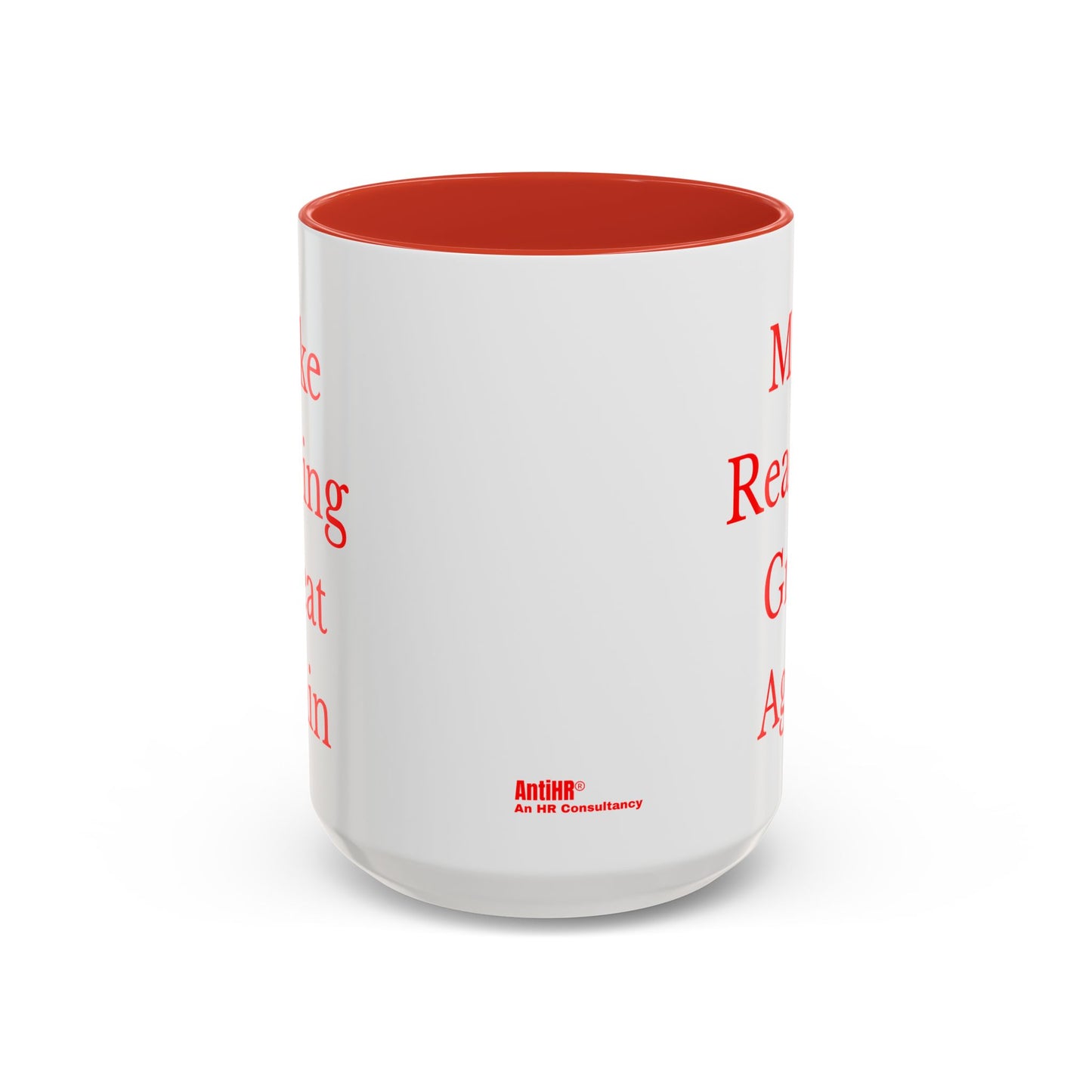 Make Reading Great Again Accent Mug (11 oz & 15 oz) Red/White