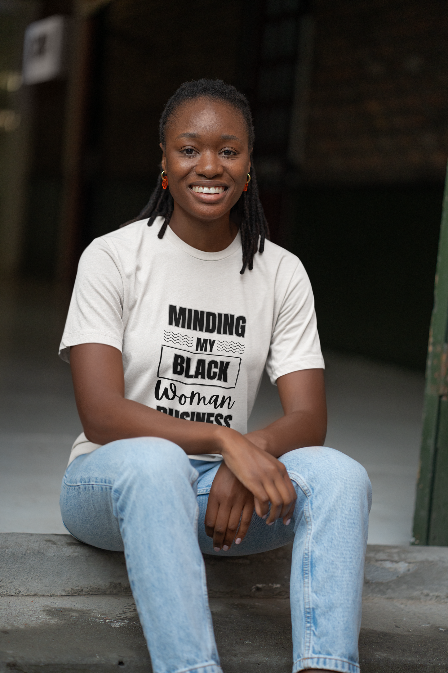 Minding My Black Woman Business #getsomebodyelsetodoit - Unisex Jersey Short Sleeve Tee - White