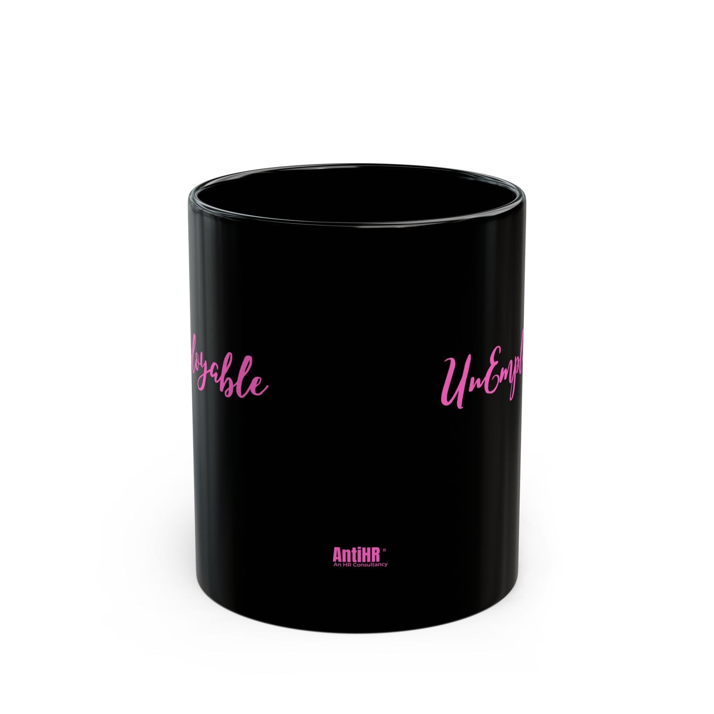 UnEmployable Coffee Mug 11 oz, Black/Pink