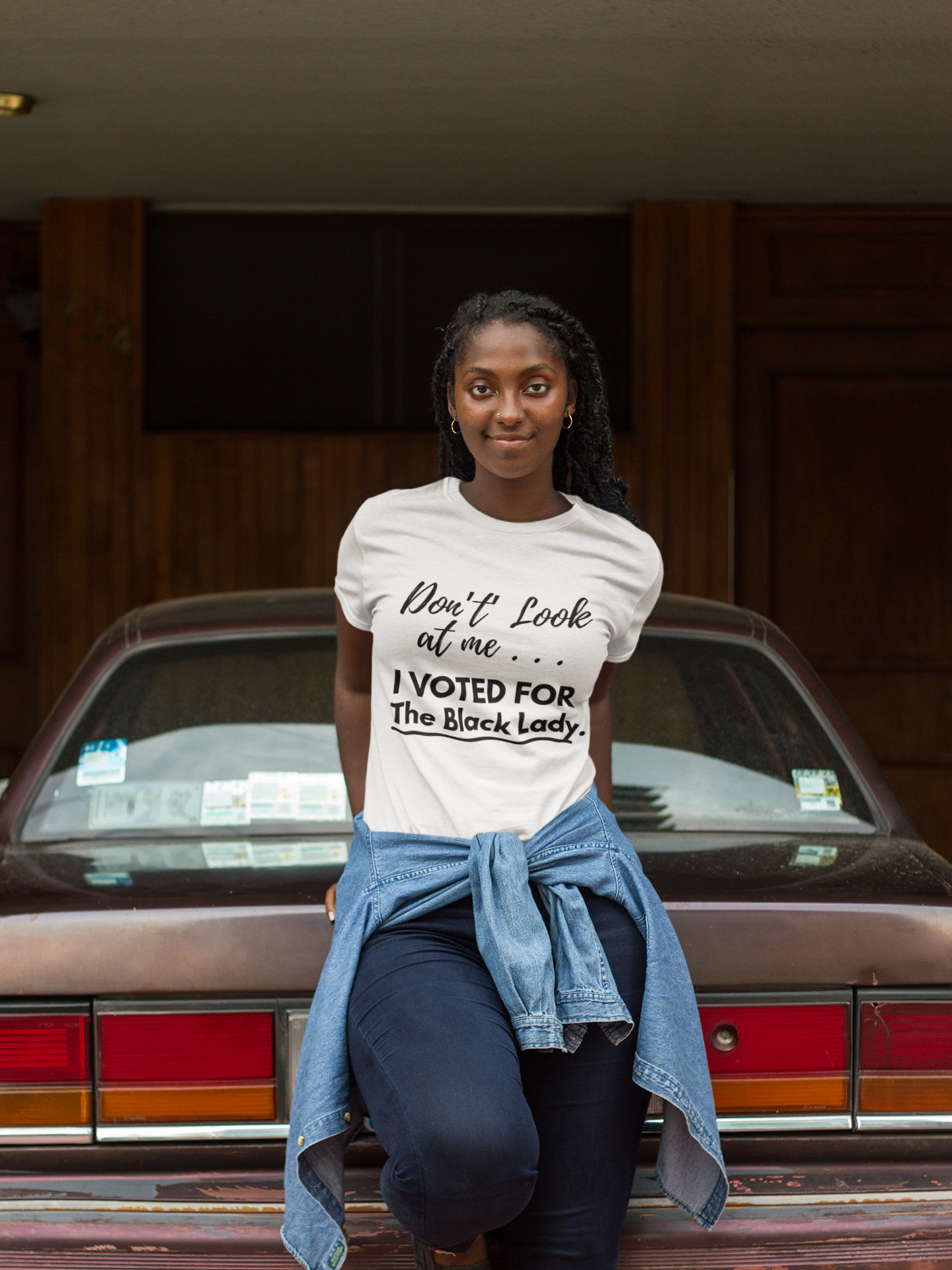 “DON’T LOOK AT ME… I VOTED FOR THE BLACK LADY” -  Unisex Jersey Short Sleeve Tee - White