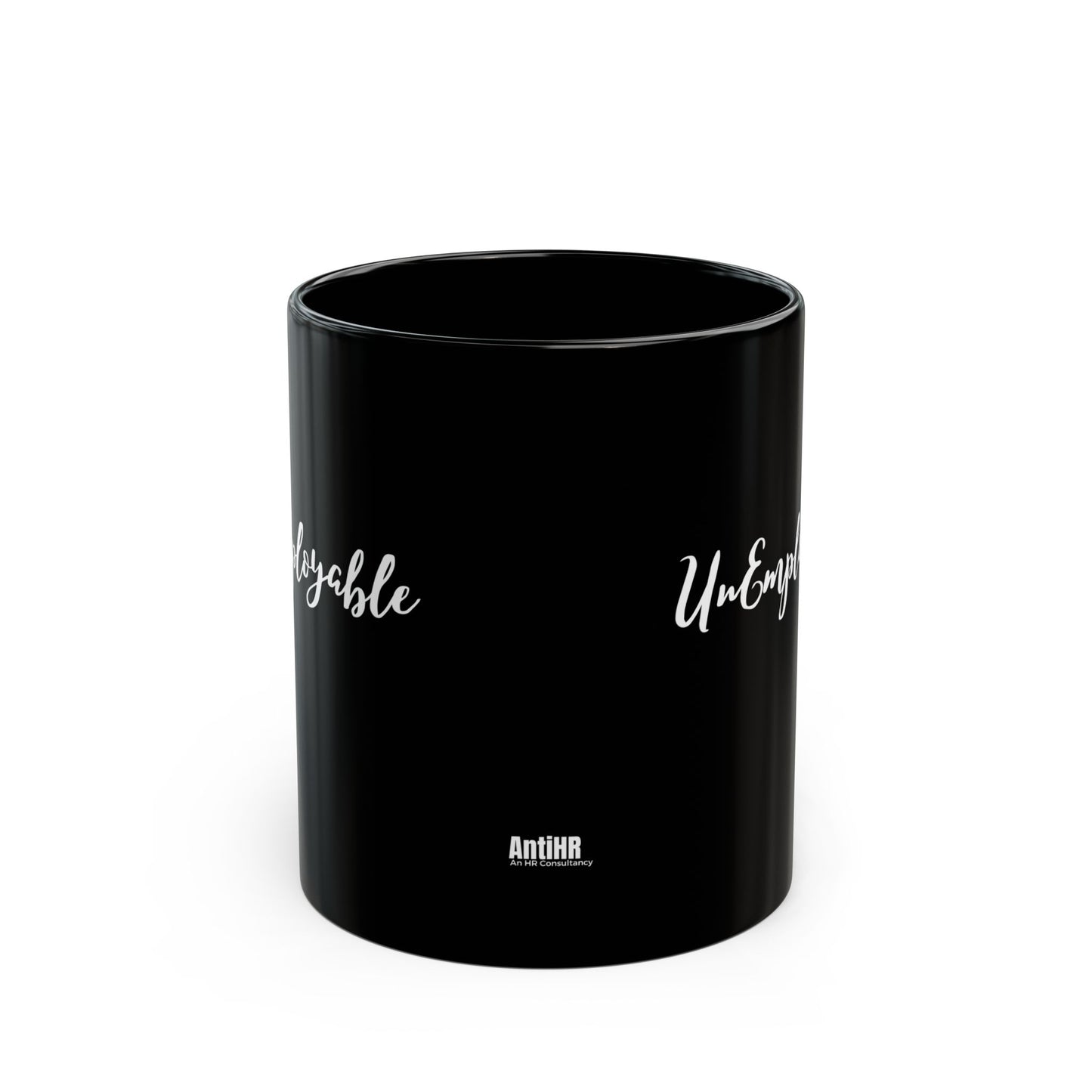 UnEmployable Coffee Mug 11 oz, Black/White