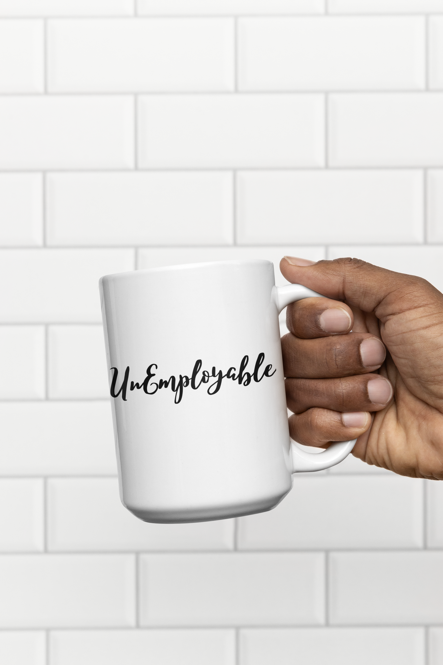 UnEmployable Coffee Mug, White/Black (11oz, 15oz)